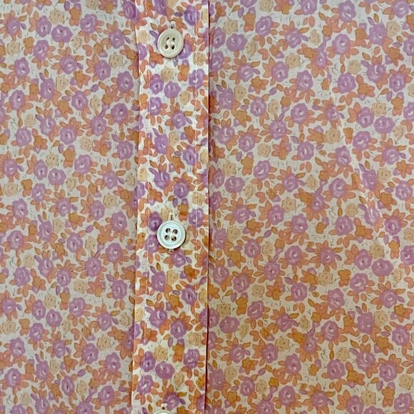 EUC The Perfect Shirt by J Crew 100% Cotton Floral Print Button Down Shirt - Picture 3 of 6